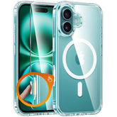 FNTCASE für iPhone 16-Hülle: Unterstützt Kamerasteuerung, magnetische Fallschutzfunktion in Militärqualität, vergilbungsfreie Handyhülle – robuste, stoßfeste, transparente Hüllen (Kamerasteuerung)